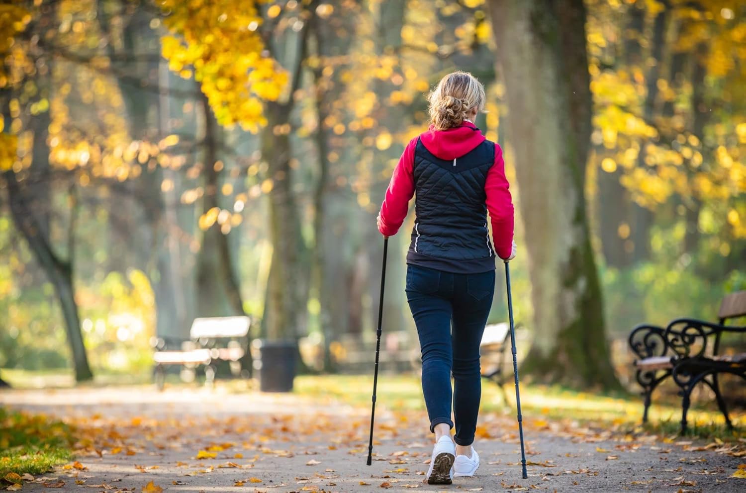 Premium Nordic Walking Poles | Adjustable, Ultralight 6.7 Ounces, 25"-53" Telescopic Twist Pole, 100% Carbon | Trekking Poles, Hiking Poles, Walking Sticks for Women & Men - Image 7