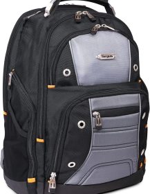 Targus Drifter II Laptop Backpack, Black/Gray – Backpack for Men for Business and Travel, Durable Water-Resistant Material, Fits up to 17" Laptops (TSB239US)